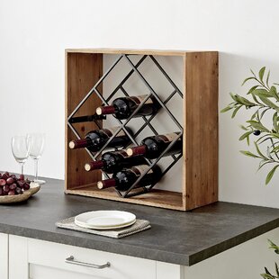 Double Depth 54 Bottle Pine Wood and galvanised Metal Wine Rack Ready Assembled 