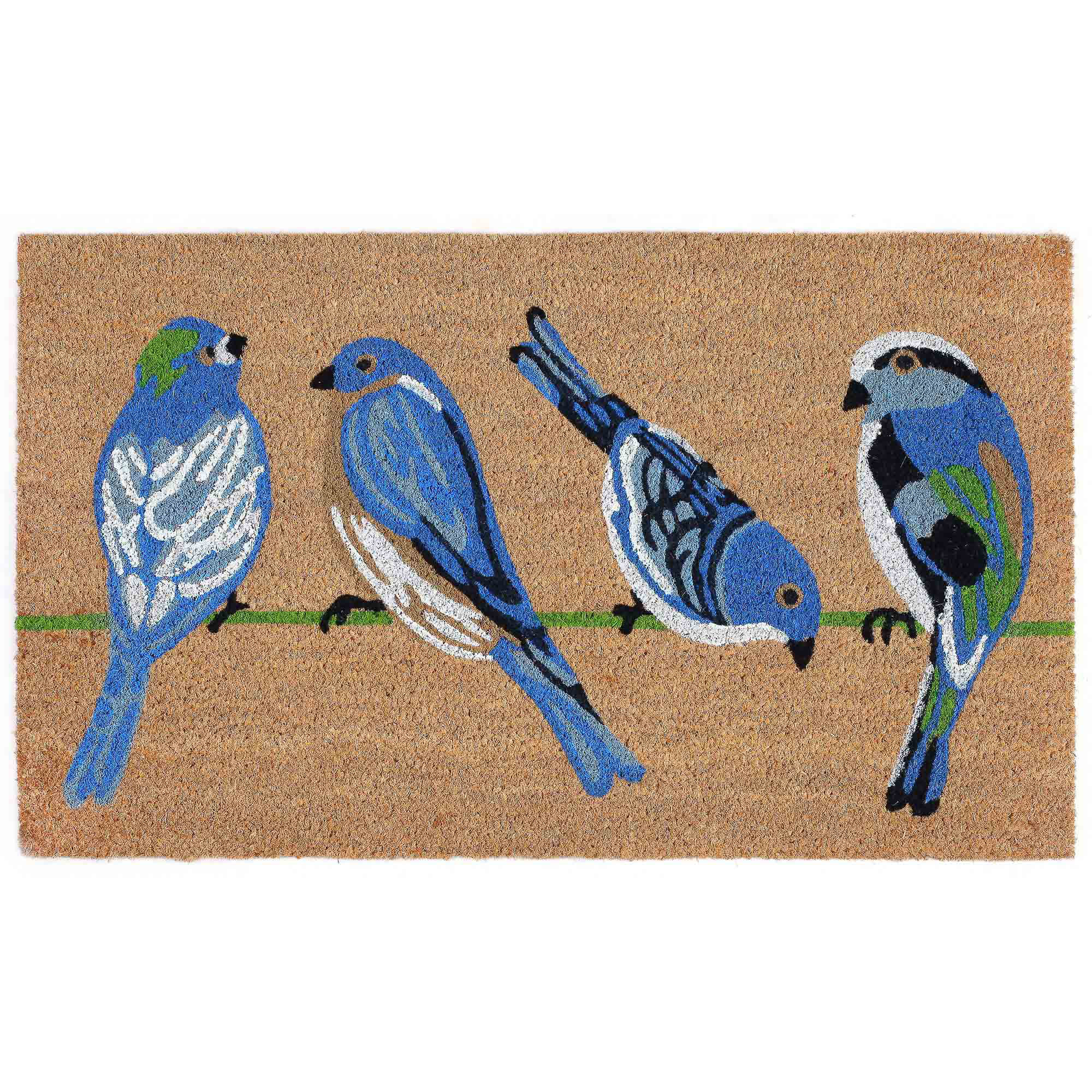 August Grove® Abagail Blue Birds NonSlip Outdoor Door Mat & Reviews