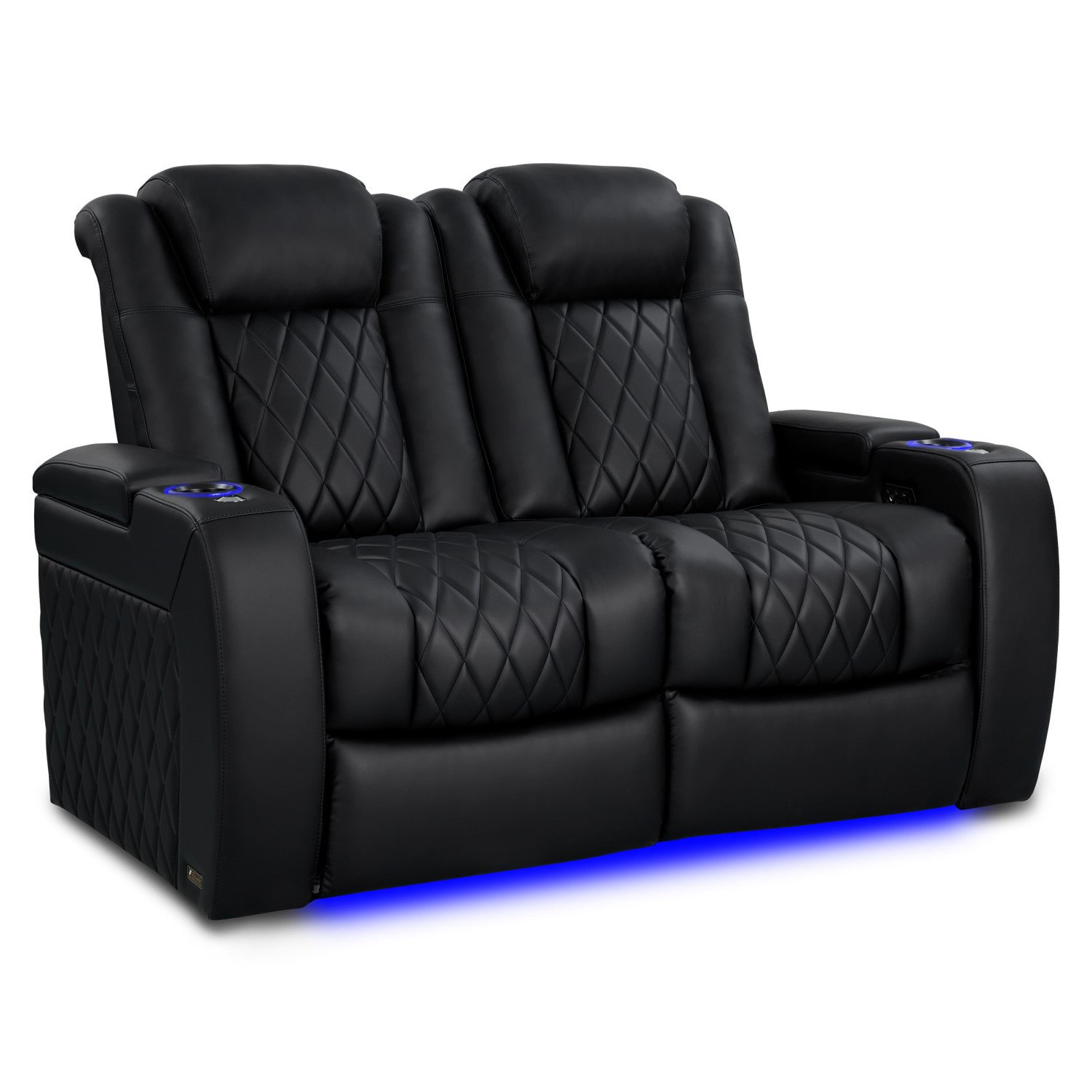 Orren Ellis 61.5'' Wide Genuine Leather Home Theater Loveseat Wayfair