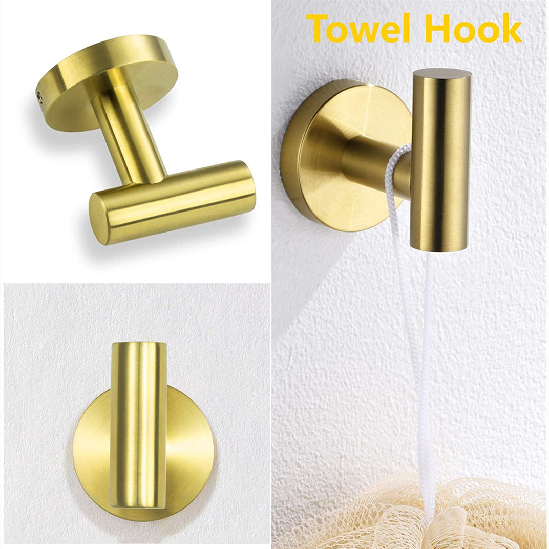 Bathroom Hardware Set 4 Pieces Brushed PVD Zirconium Gold SUS 304 Stainless Sets 