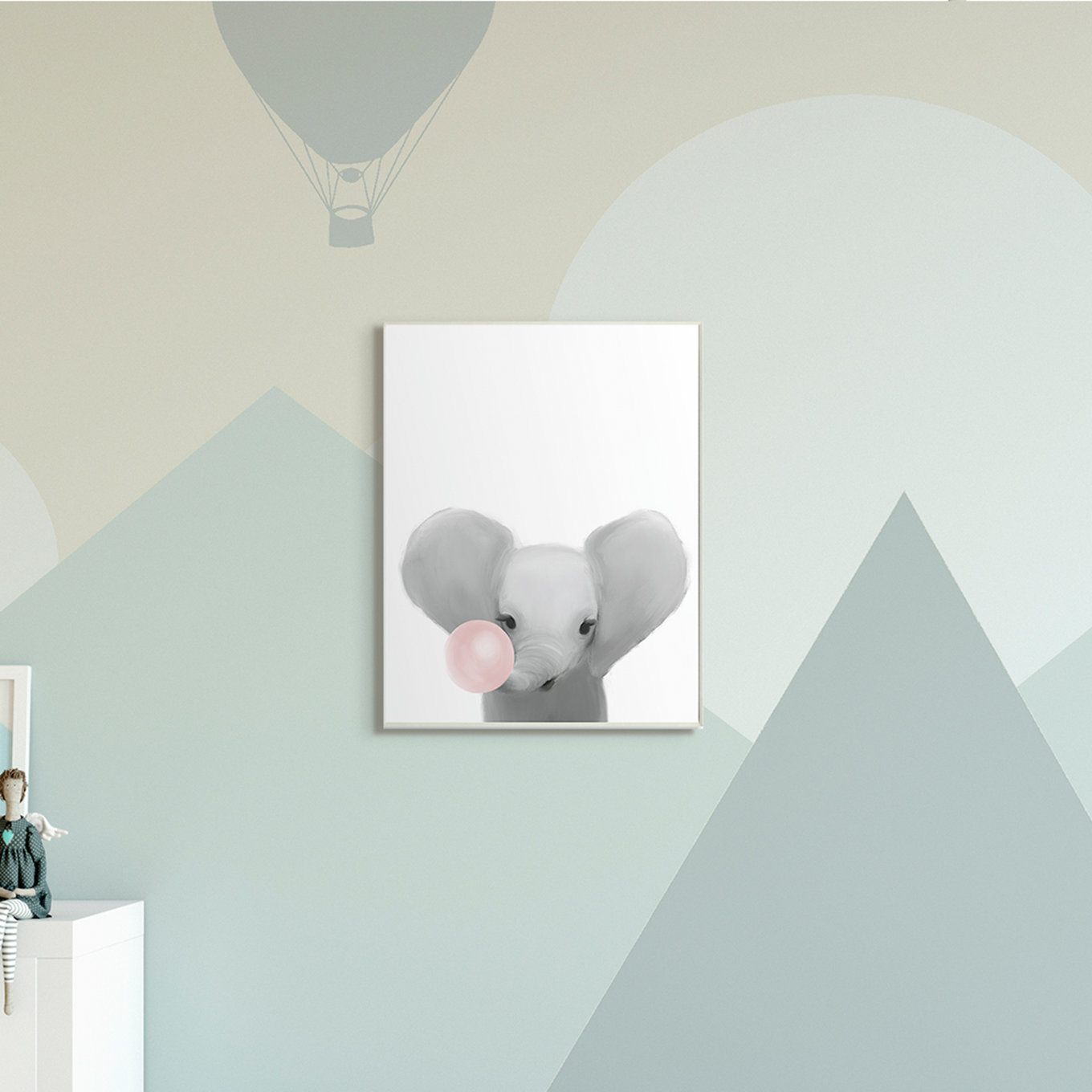 Zoomie Kids Baby Elephant With Pink Bubble Gum Safari Animal Wayfair