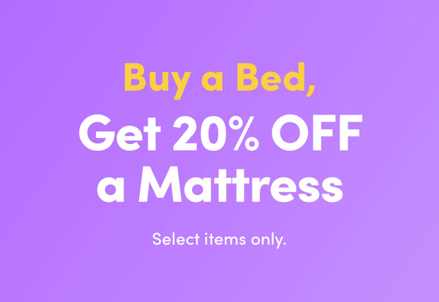 Buy a Bed, Get a Mattress for 20% OFF