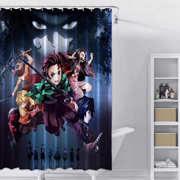 Details about   My Hero Academia Fabric Shower Curtain Set with Hooks 72'' Long 