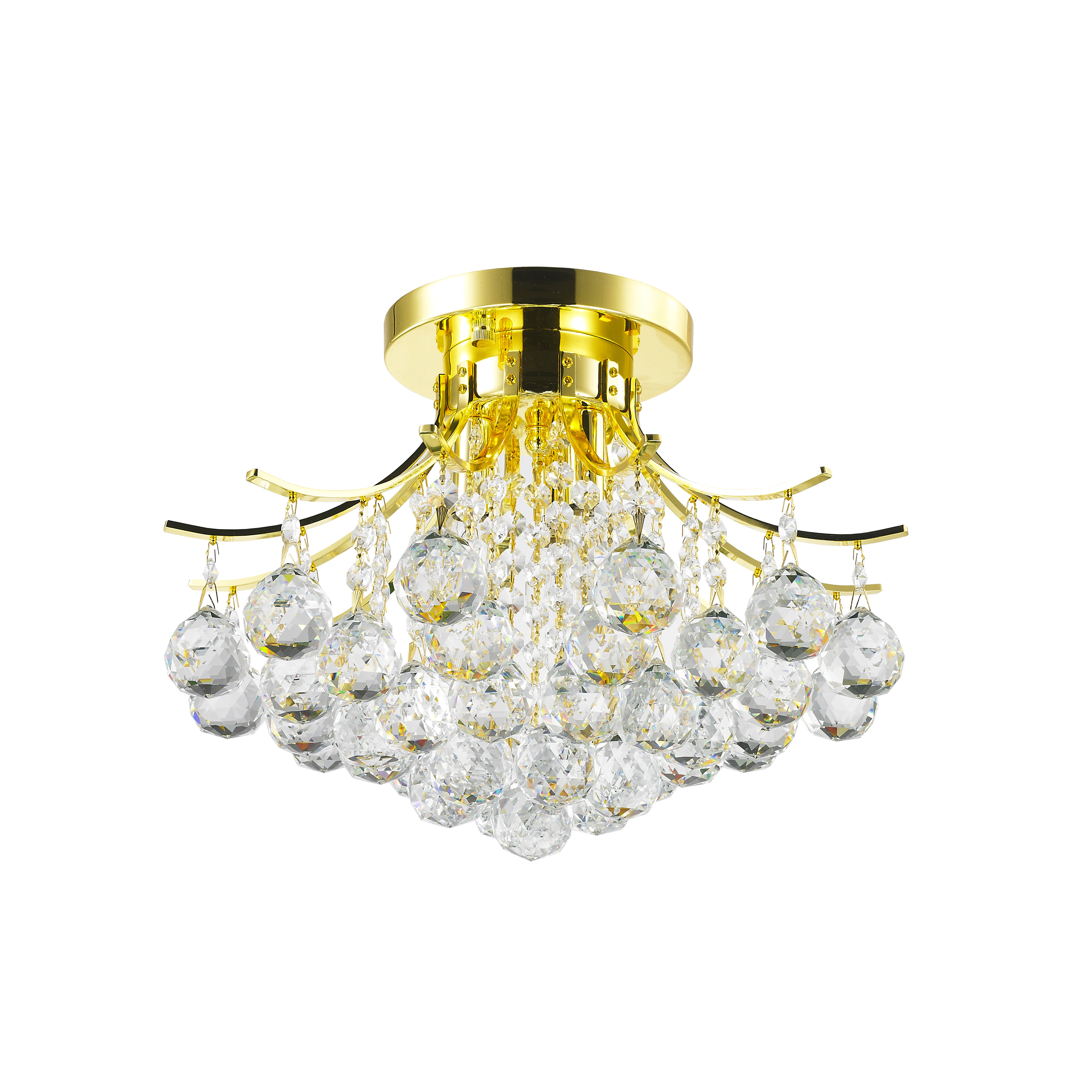 Orren Ellis Kinde Crystal Flush Mount & Reviews | Wayfair