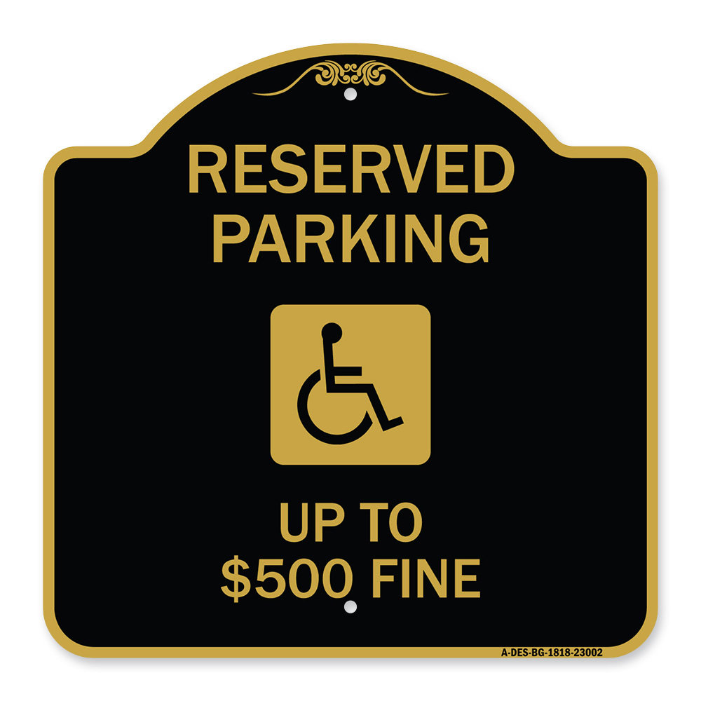 Signmission Designer Series Sign Reserved Parking Up To 500 Fine