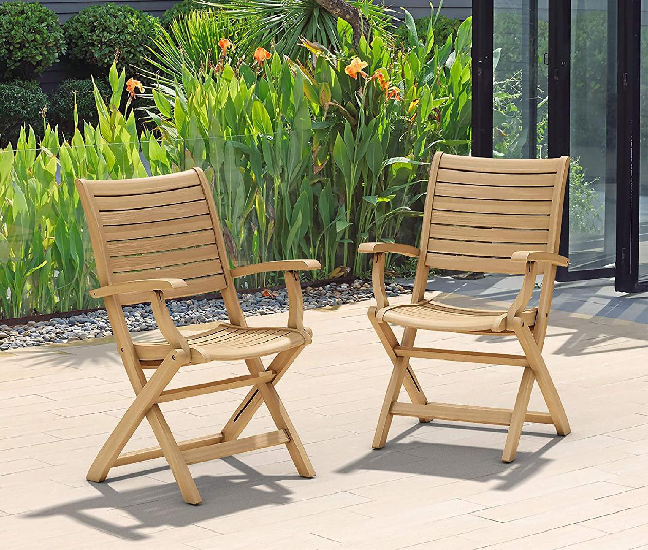 Loon Peak® Dajon Solid Wood Patio Folding Chair Wayfair