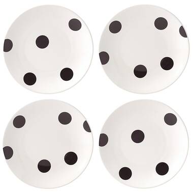 kate spade new york Deco Dot 4-Piece Tidbit Plate Set | Perigold