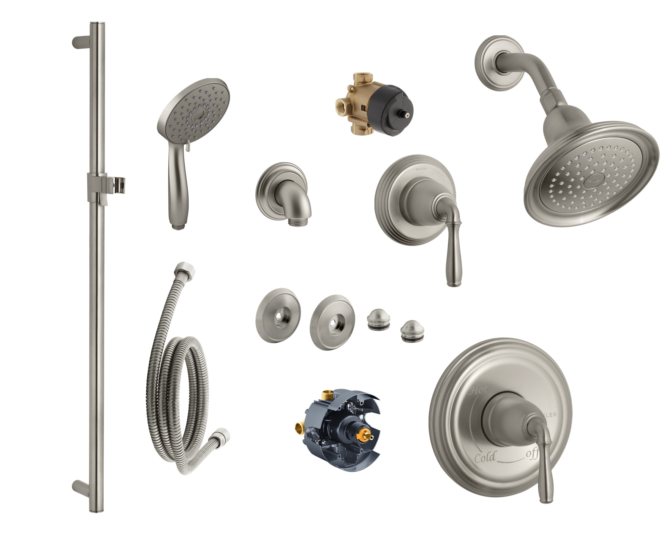 Kohler Devonshire® Rite Temp Showering Kit with Multifunction
