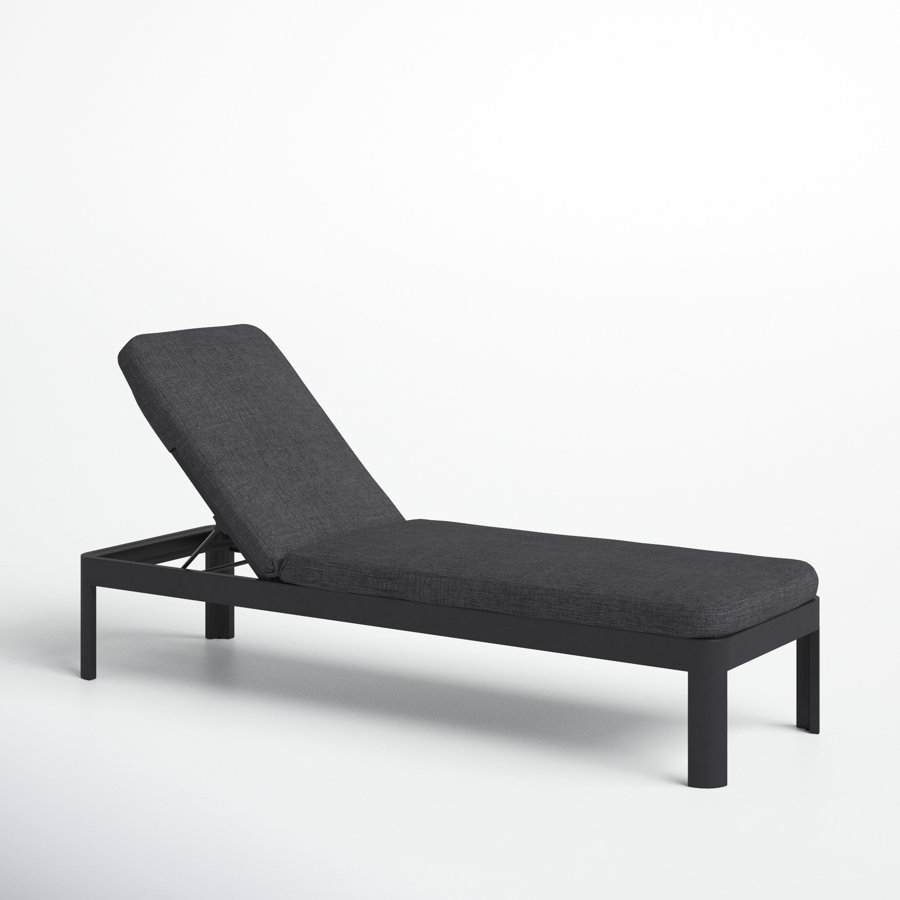 74" Long Reclining Single Chaise with Cushions
