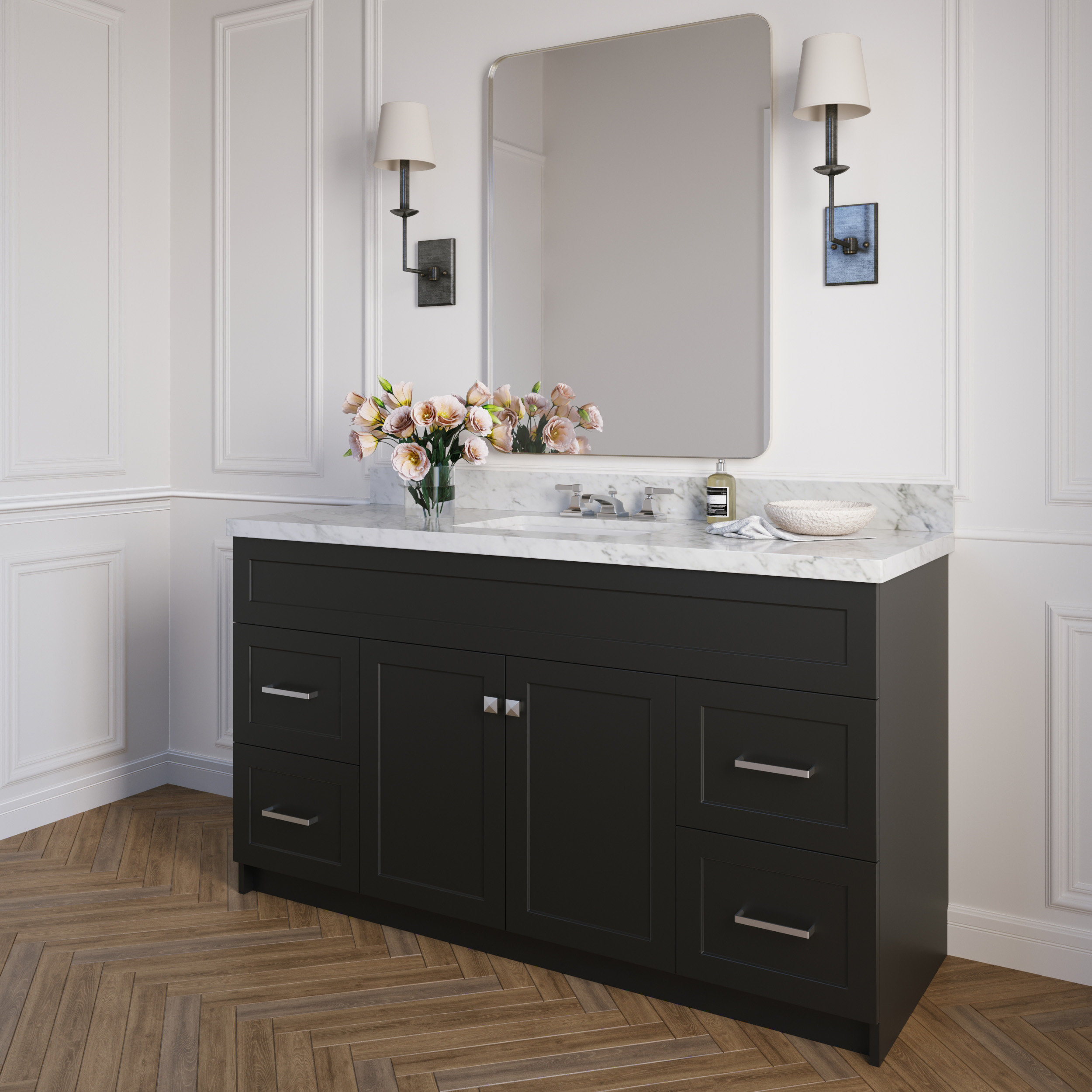 Red Barrel Studio® Hamlet 61'' Freestanding Single Bathroom Vanity
