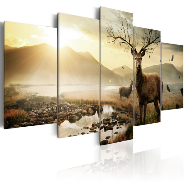Union Rustic 5 Piece Wrapped Canvas Graphic Art | Wayfair.co.uk