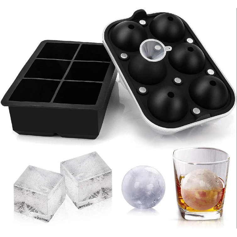 Whiskey Drink Ice Cube Ball Maker Silicone Mold Sphere Mould Bar Tray Round New 