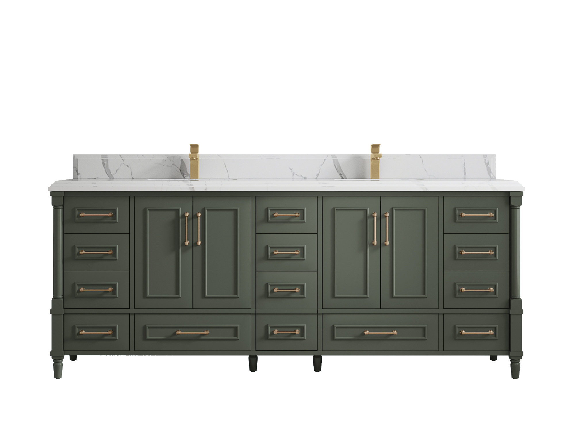 Willow Collections Aberdeen 84'' Freestanding Double Bathroom Vanity