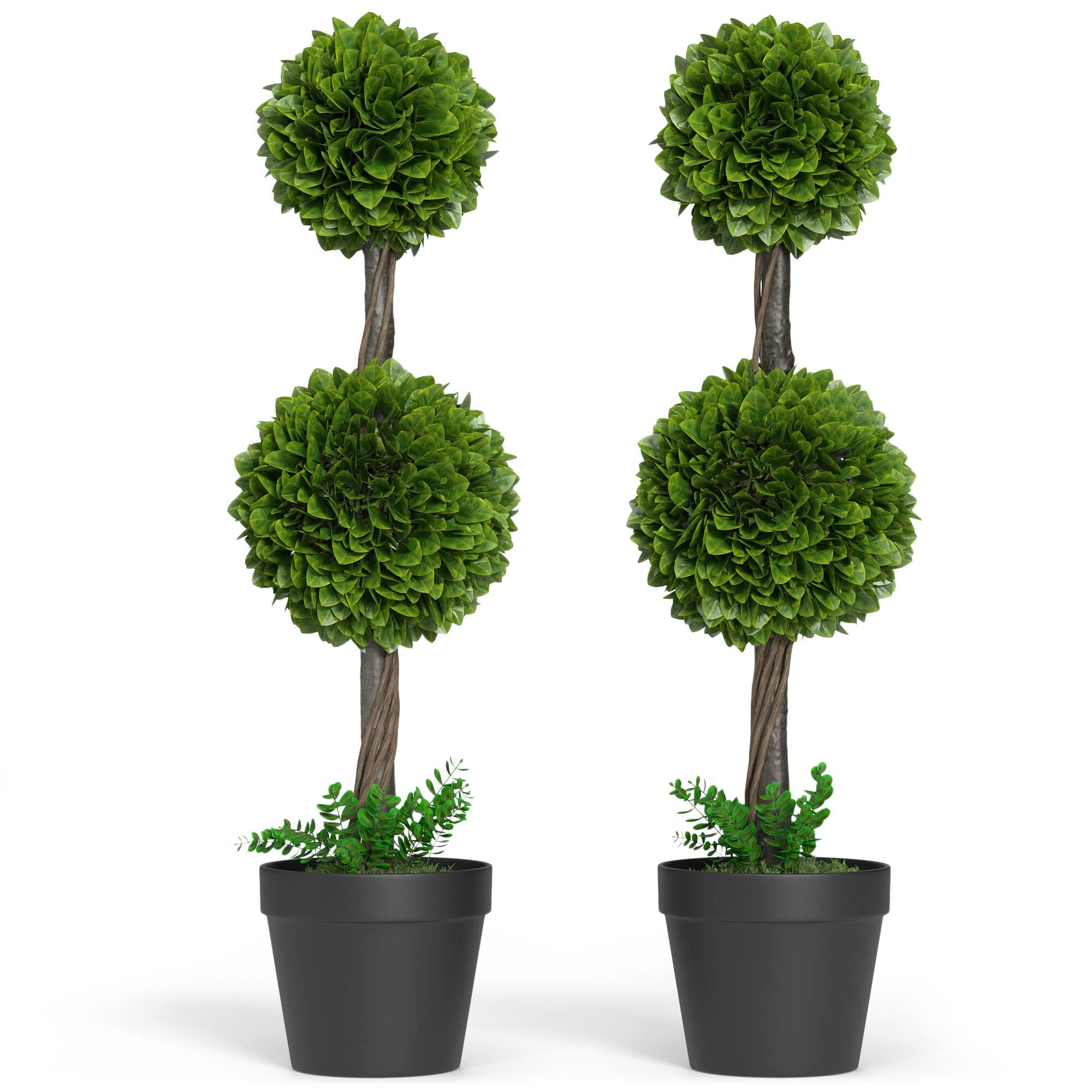Artificial Topiary Tree Ball Plants Fake Plant Ball With Pot Home Table Decor 