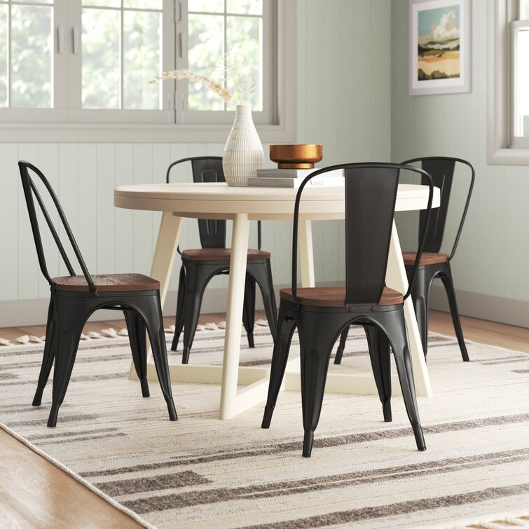 Augustine Slat Back Stacking Side Chair (Set of 4)