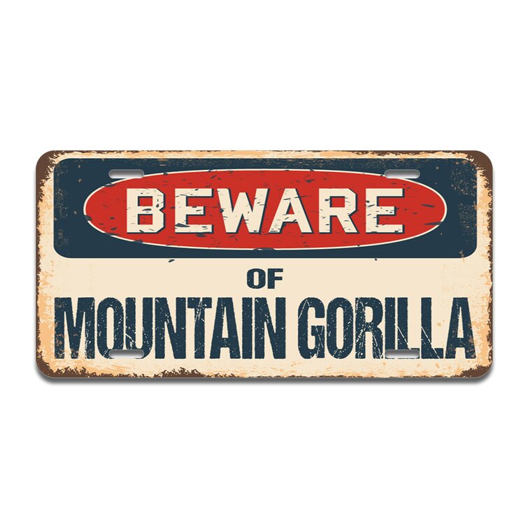 Beware Of Mountain Gorilla Rustic Sign SignMission Classic Plaque Decoration 
