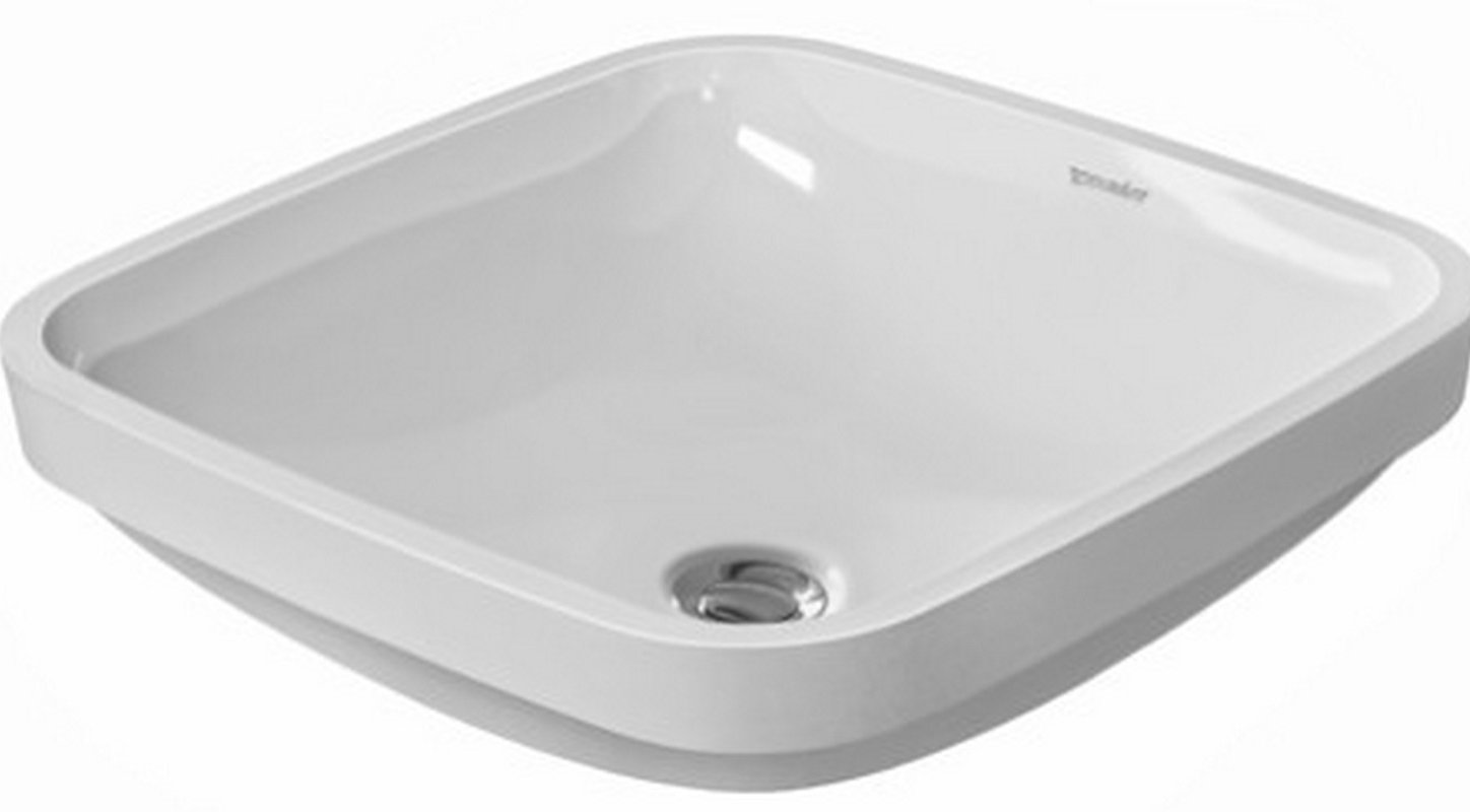 Duravit DuraStyle Ceramic Square Undermount Bathroom Sink with Overflow ...