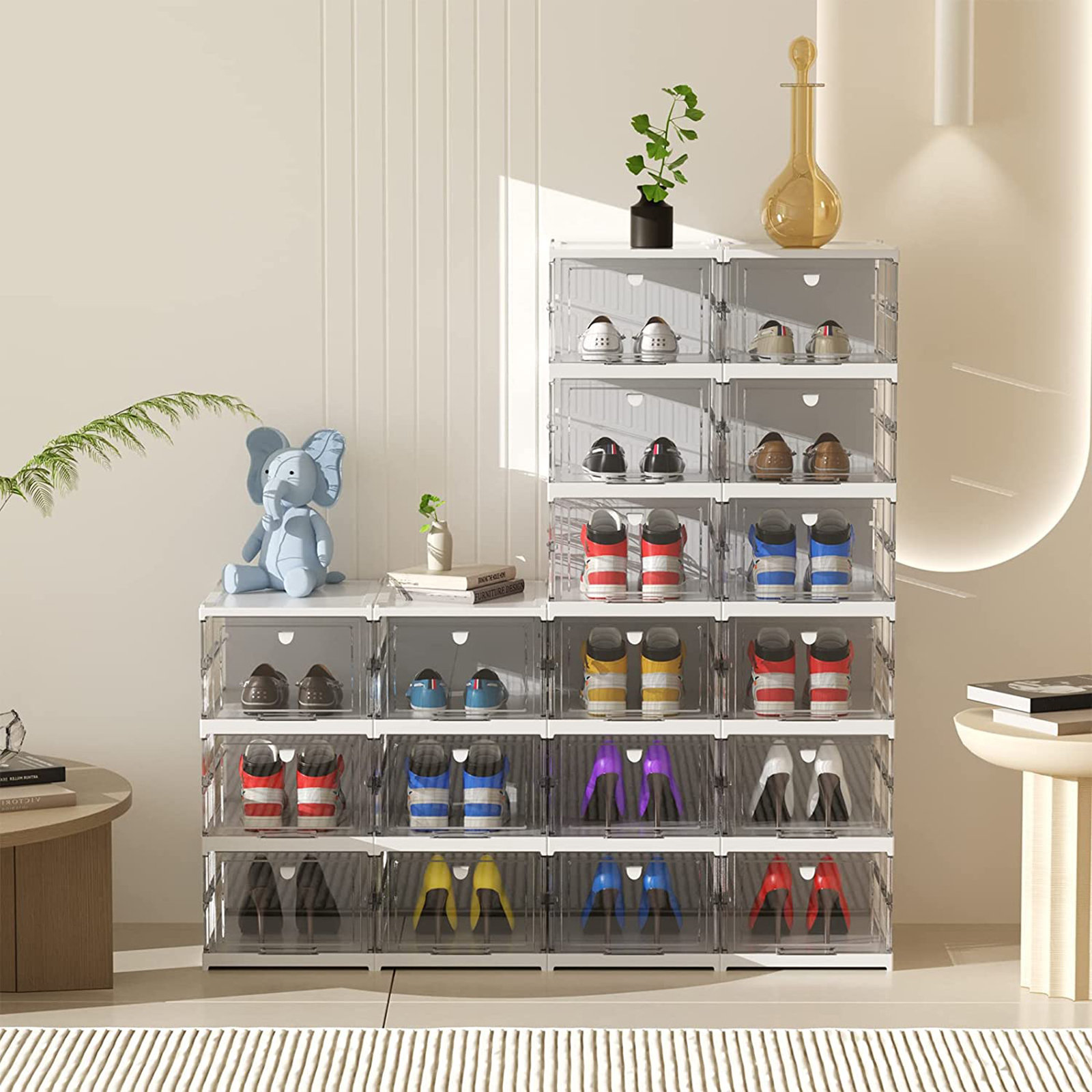 Rebrilliant Foldable Shoe Organizer Bins Wayfair