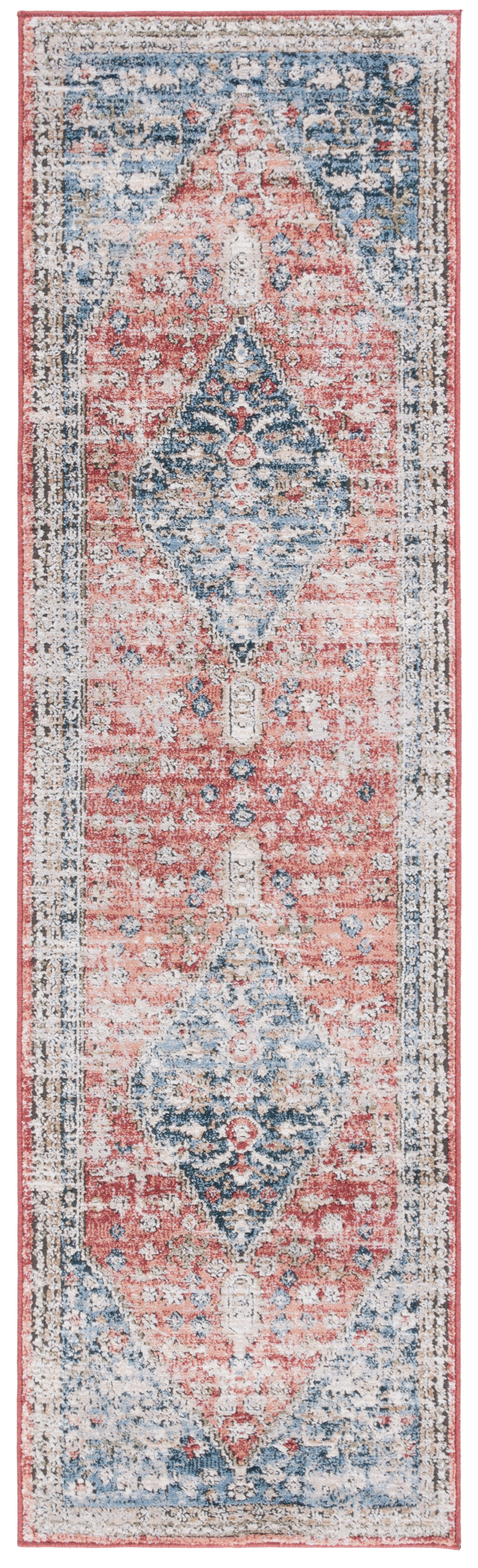 Bungalow Rose Jaqulyn Blue/Red Rug | Wayfair
