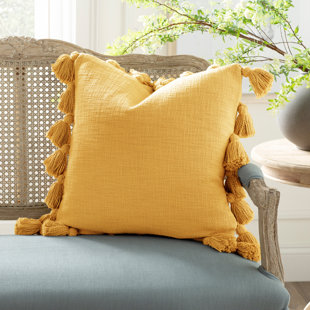 mustard color accent pillows