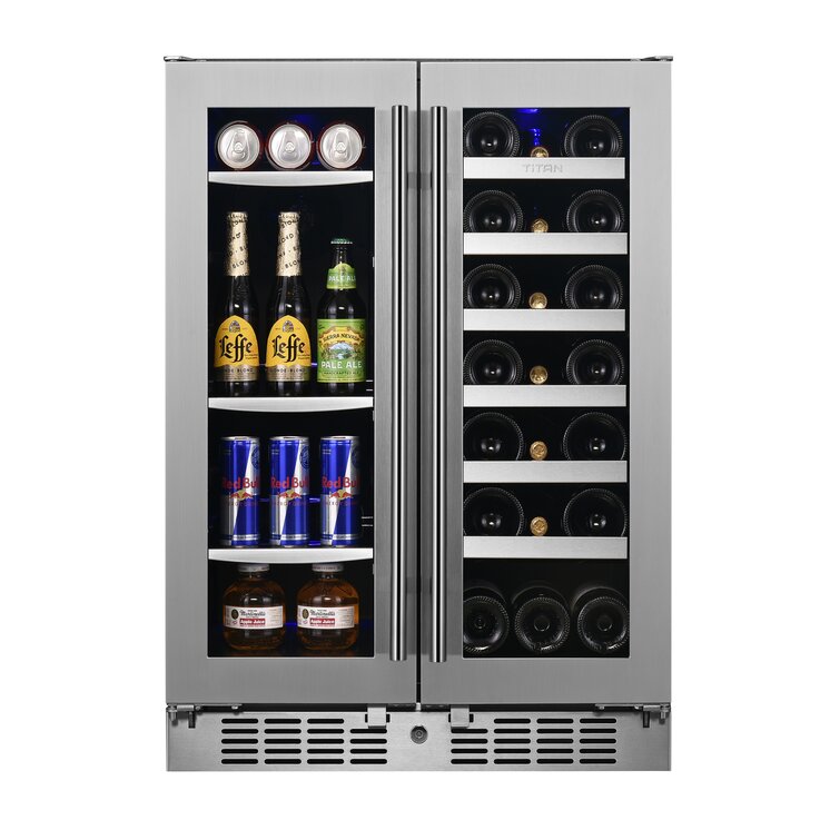 Lanbo Wine and Beverage Refrigerator Compact Built-in Wine and Drink Center 18 Bottle and 55 Can 