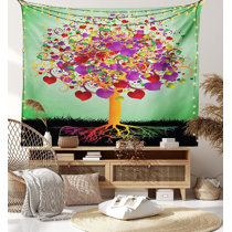 Tree Of Life Tapestry Indian Decor Birds Nature Print Tapesry Wall Hanging Decor 