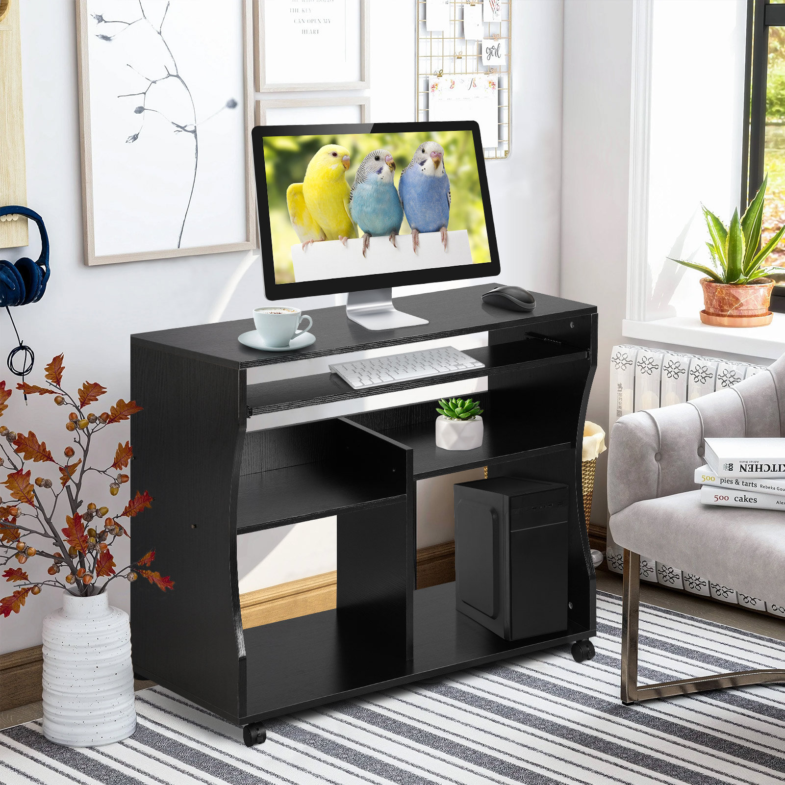 Marlow Home Co. Computer Desk Home & Office Workstation Writting Table