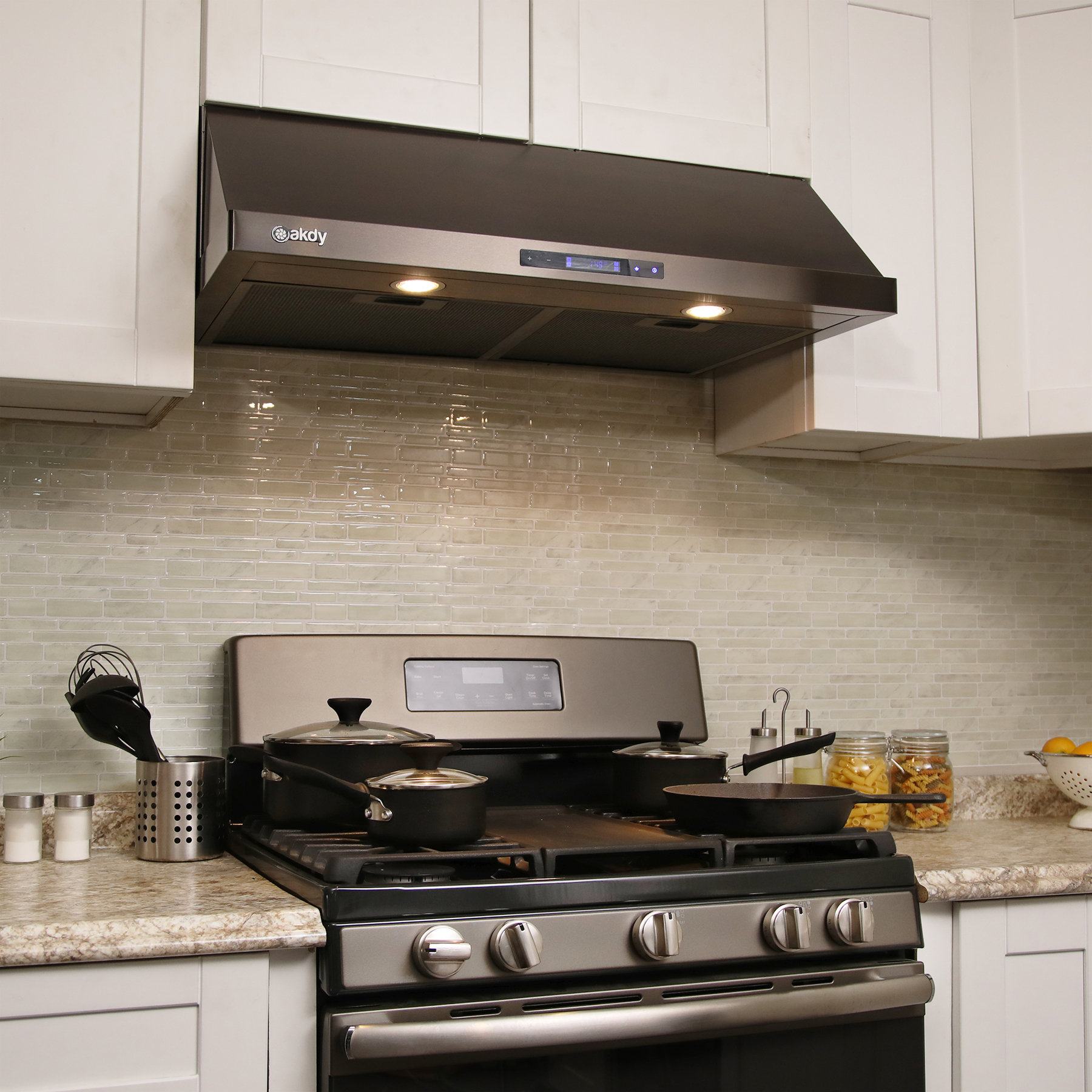 akdy under cabinet range hood