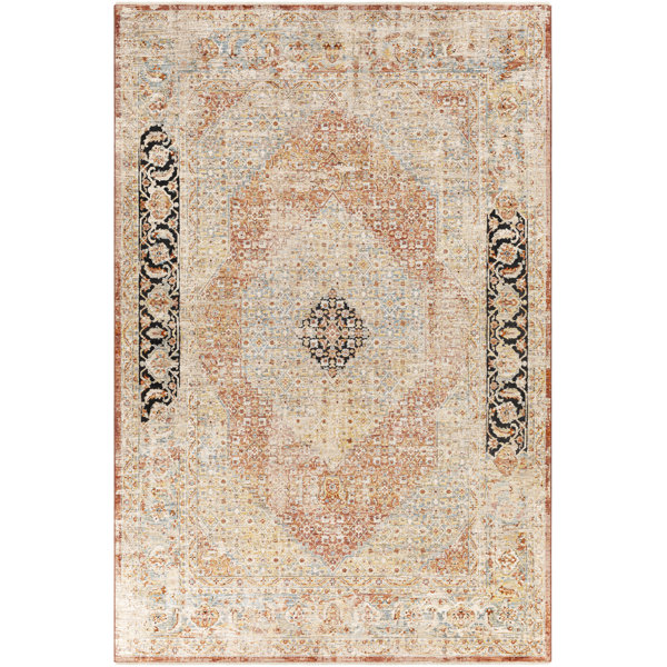 Langley Street Gorsuch Performance Rust/Black Rug | Wayfair