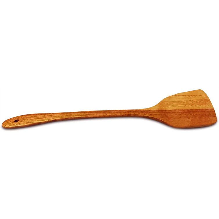 Long Wooden Spatula 13 Inch Kitchen Stir Paddle Fry Spatula for Turner 