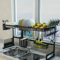 Square Yellow Washing Up Bowl Stackable Kitchen Sink Plastic Basics Dish Caddy 