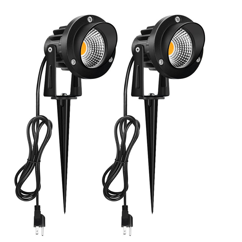 JESLED Black Hardwired/PlugIn 10W LED Metal Spot Light & Reviews Wayfair