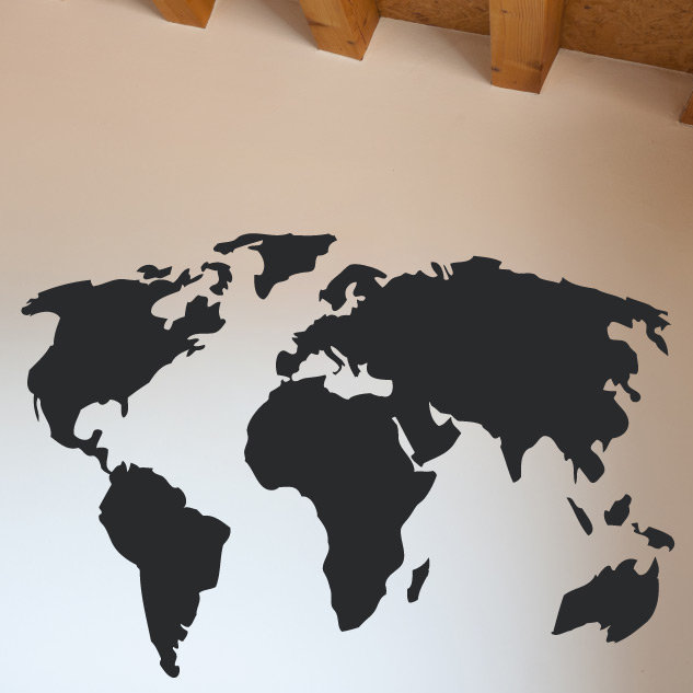 The Decal Guru World Map Wall Decal & Reviews | Wayfair