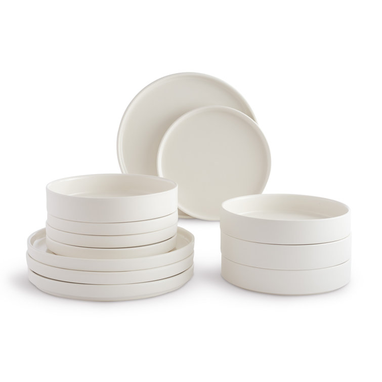 Kaden Porcelain China Dinnerware - Set of 12