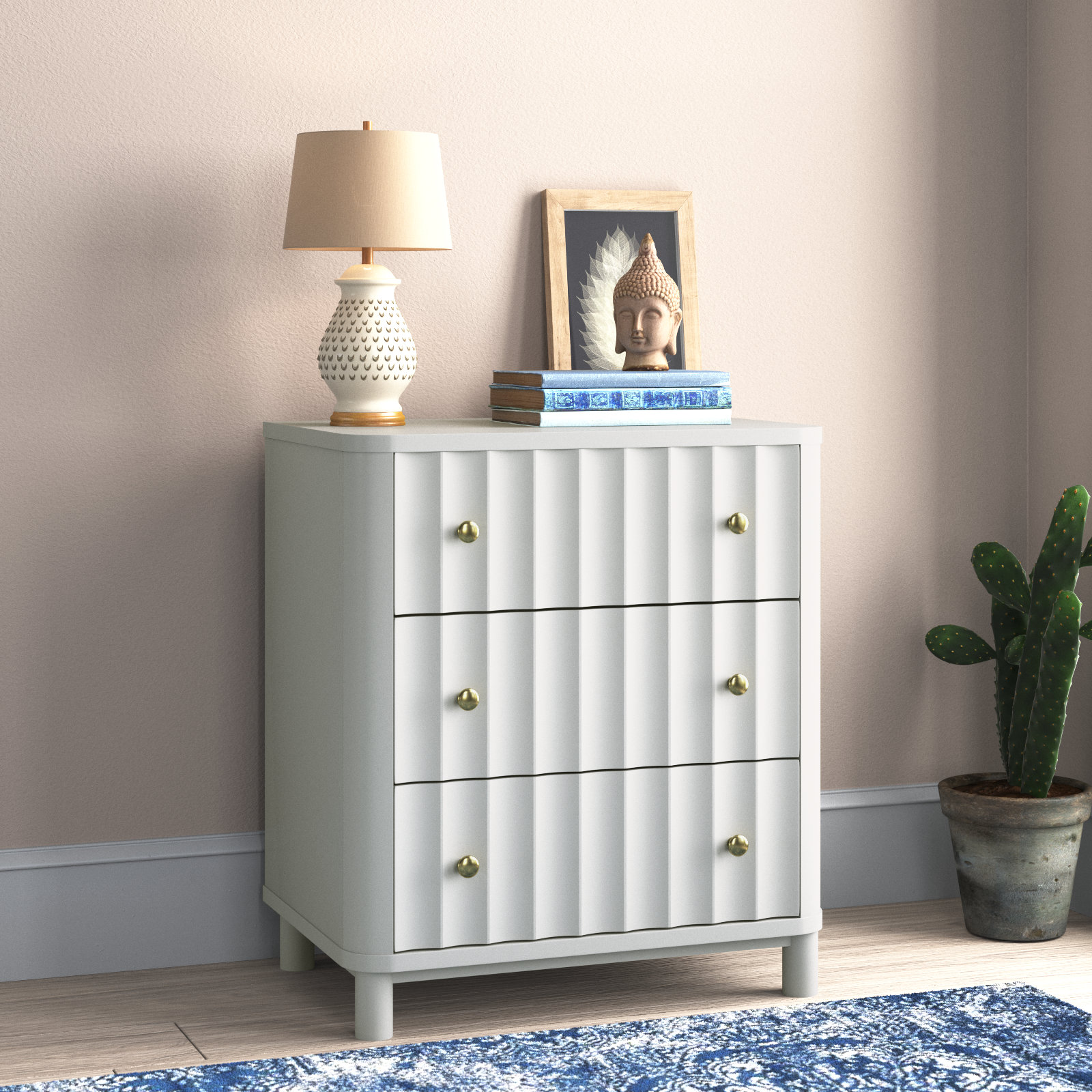Mistana™ Fransen 3 Drawers 30" W Solid Wood Standard Chest/Drawer Wayfair