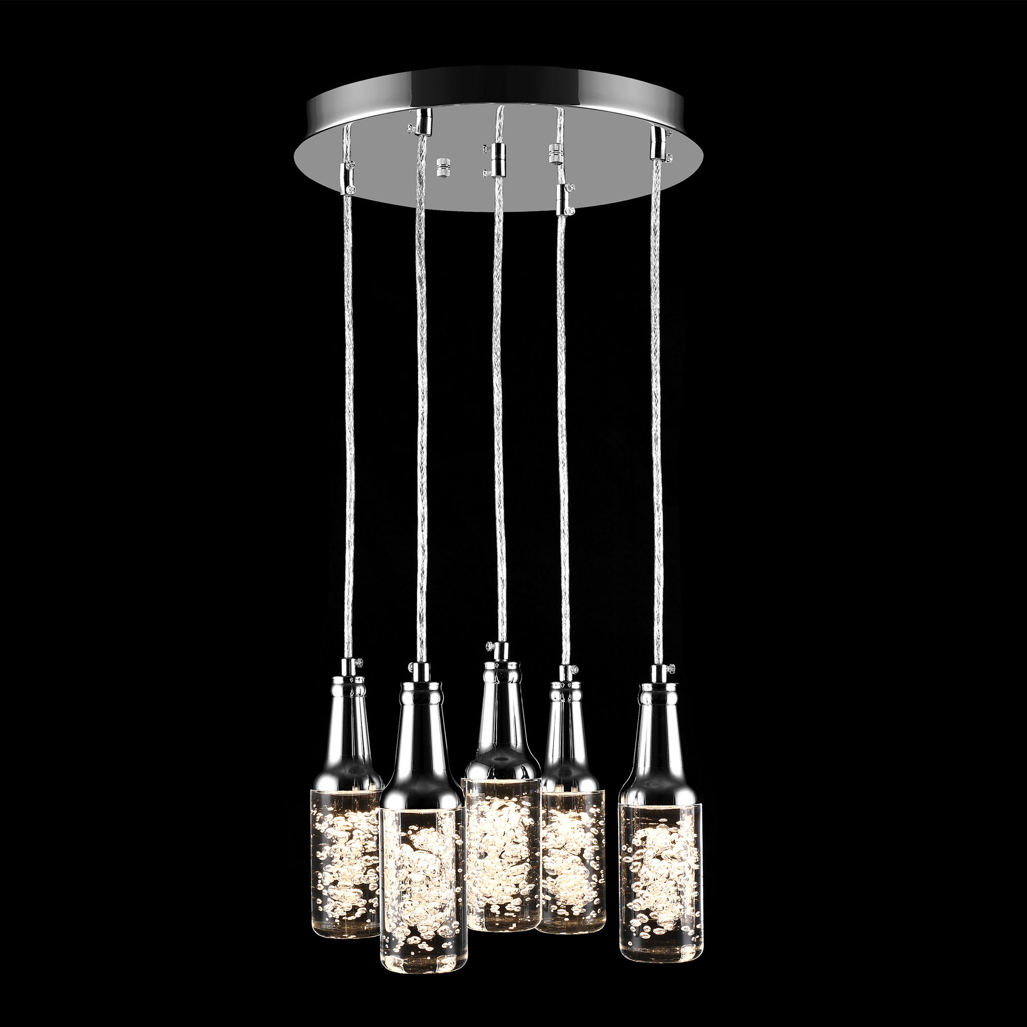 Wrought Studio Cela 5 Light Cluster Cylinder LED Pendant Wayfair