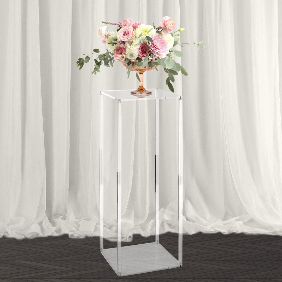Acrylic Pillar Centerpiece Stand 25-Inch Clear 