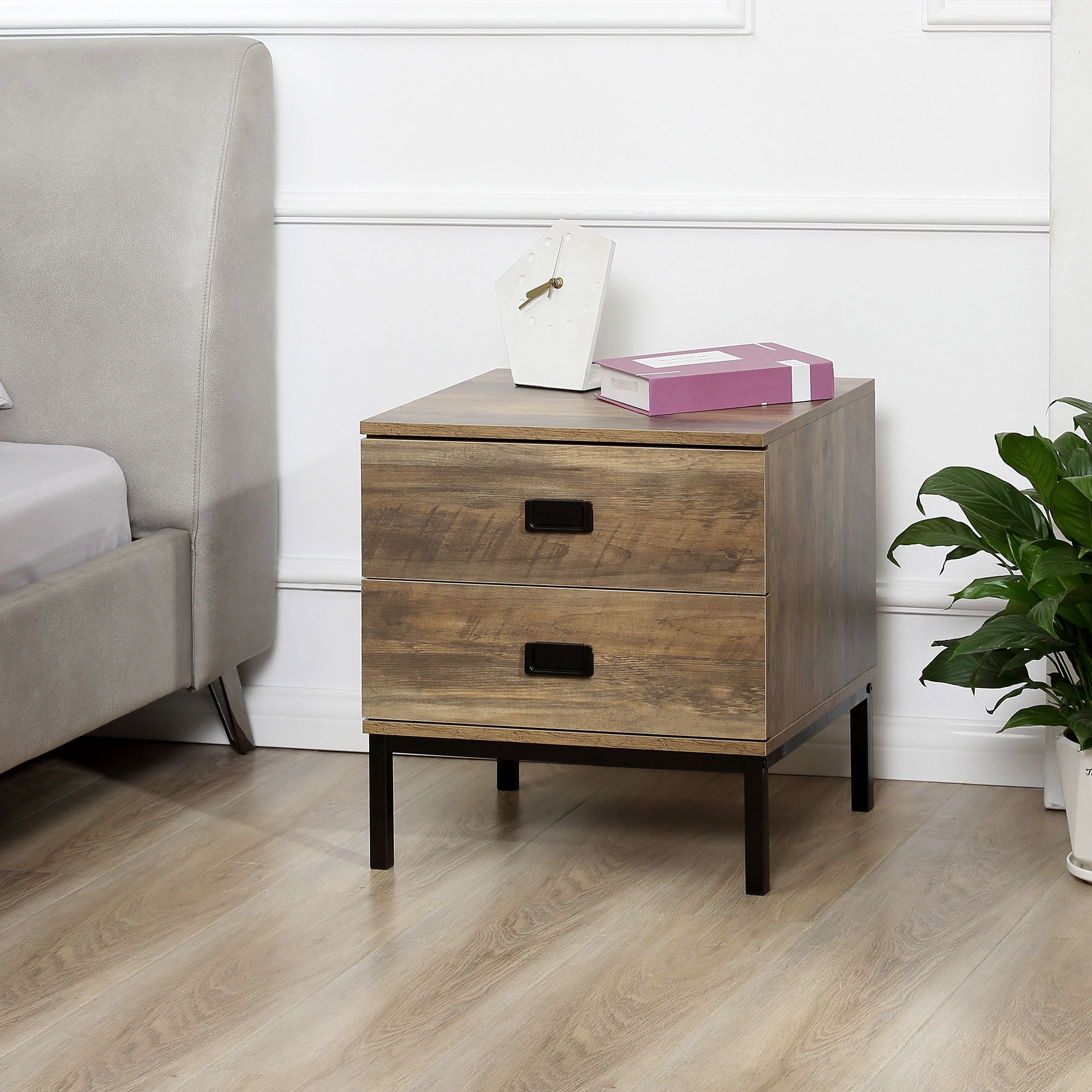 Loon Peak® Table de chevet avec rangement Loon Peak®, table de chevet