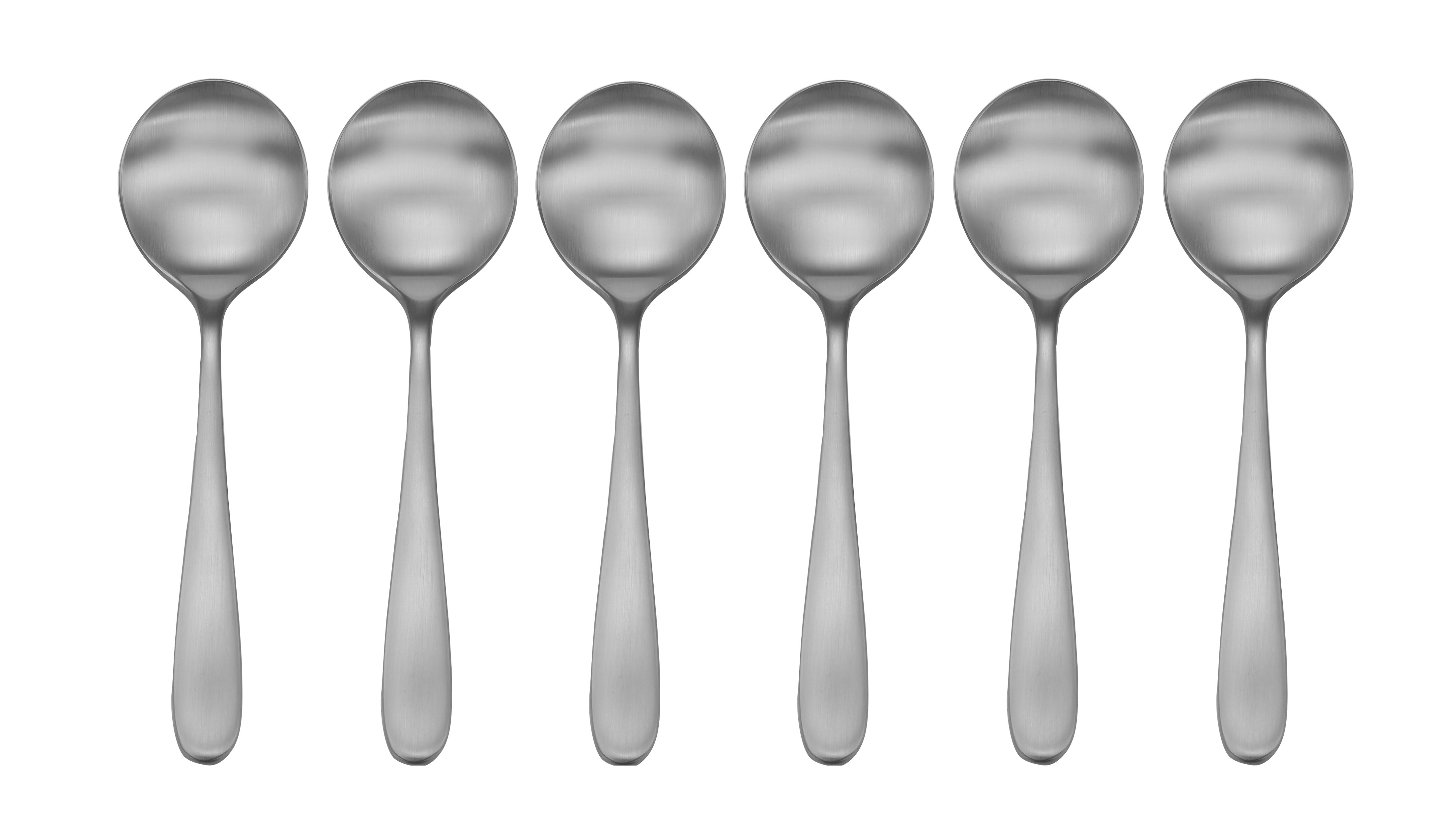 6 SOUP SPOONS STAINLESS STEEL FAST DISPATCH 