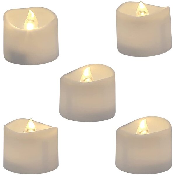 12X Flameless LED Candle Tea Light Flickering Wedding Christmas Battery W/ Timer 