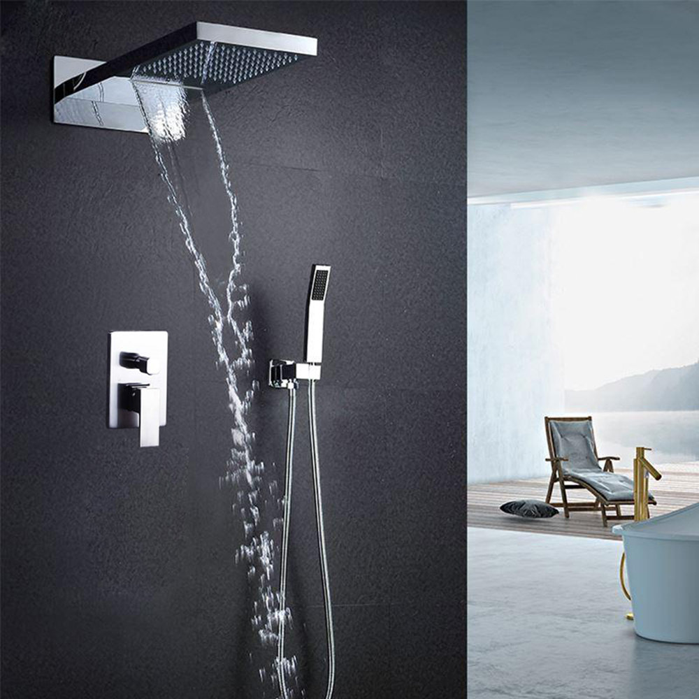 FontanaShowers Venice Multifunctional Polished 2 Way Rainfall
