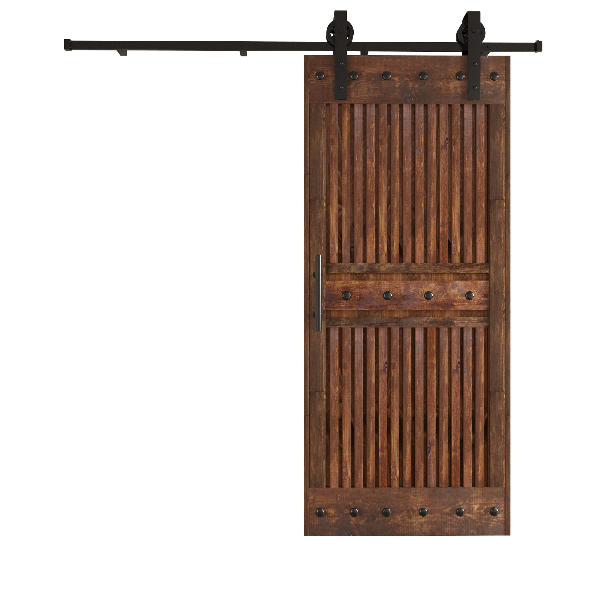 Pine Sliding Barn Door – 36x84 Inches, Unfinished With Frame – Classic Design For Bedroom, Closet, Or Entryway - View #9