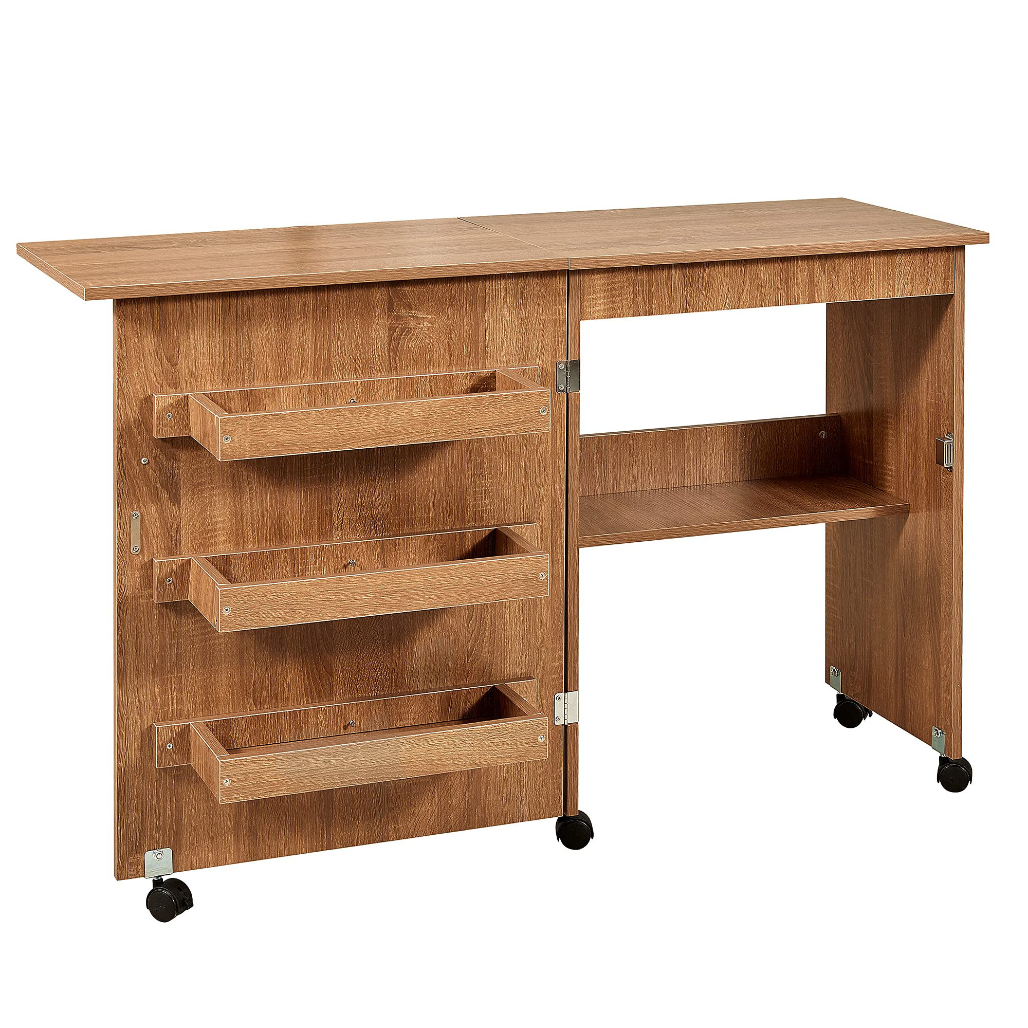 HOMECHO 47'' x 16'' Foldable Sewing Table with Sewing Machine Platform