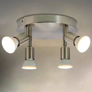 Searchlight 3 SpotLights Glass And Chrome Modern Home Ceiling Fitting Kitchen 