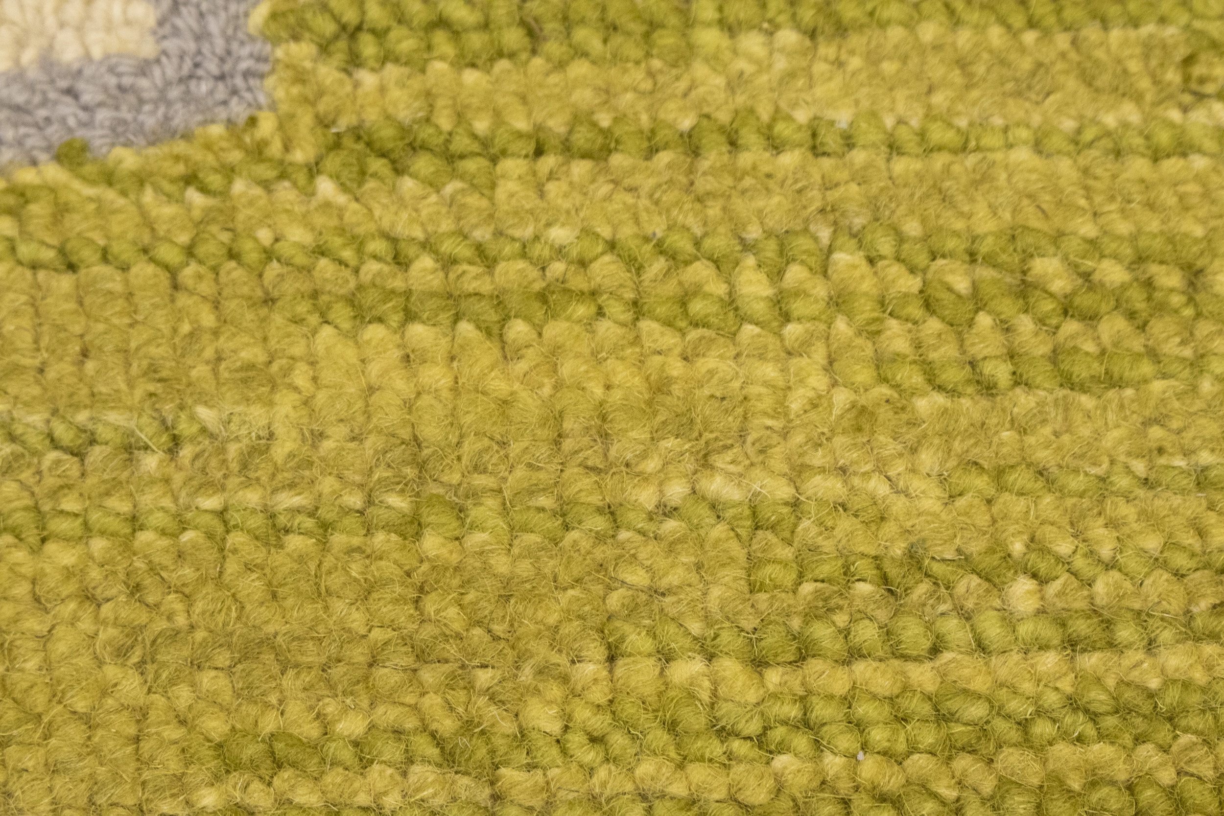 Winston Porter Higinbotham Handmade Tufted Wool Yellow/Blue/Gray Rug