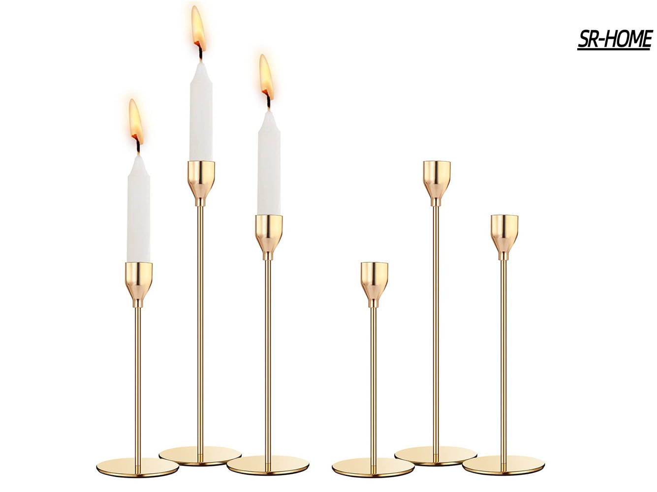 SRHOME Candle Holders Candlestick Holders Tall Taper Candle Holder Fit