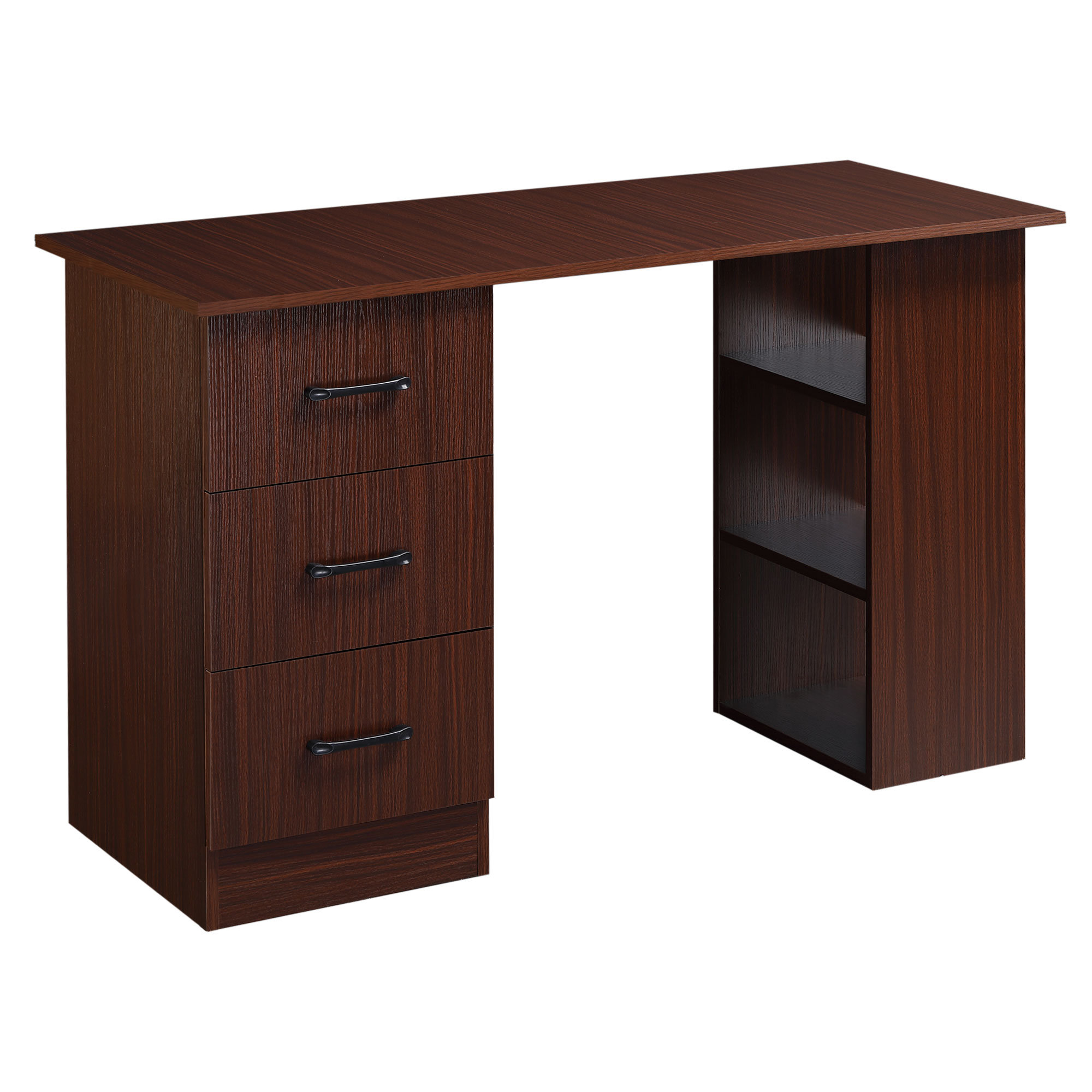 Winston Porter Computer Desk With 3Tier Storage Shelves, 47 Inches