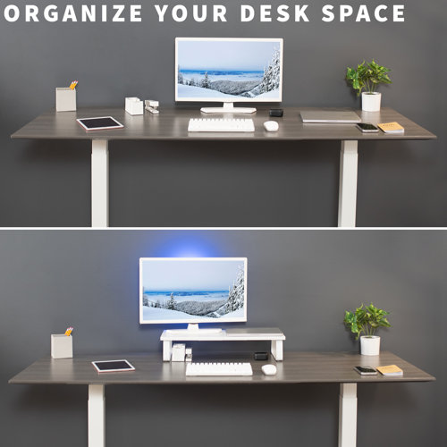 VIvo White Monitor Riser | Wayfair