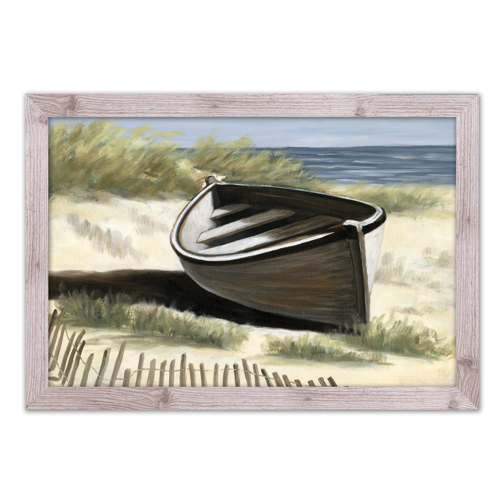 Rosecliff Heights Lonesome Boat Picture Frame Painting Wayfair