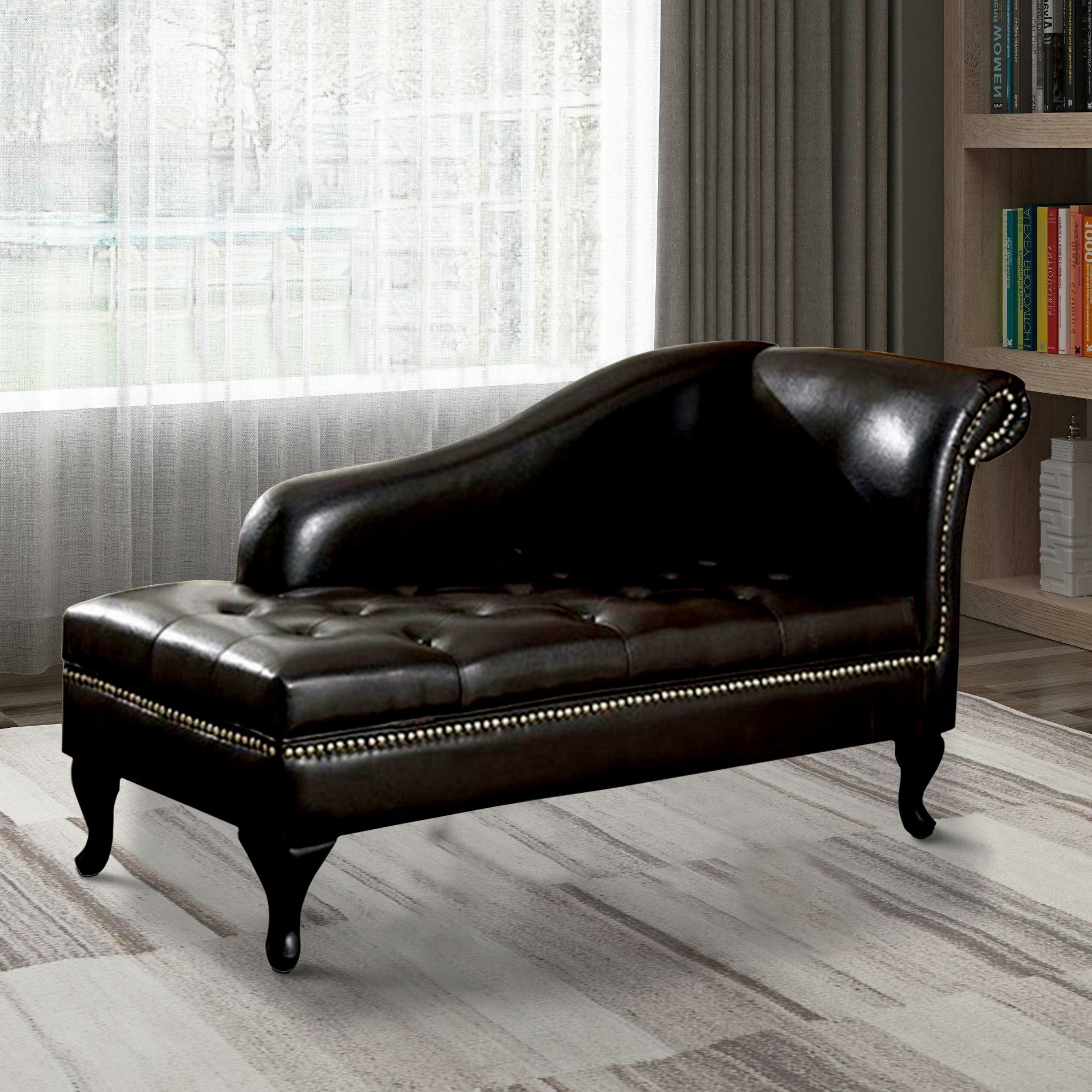 Balster Chaise Lounge Leather Match